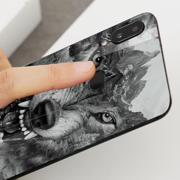 Wolf Eyes Tempered Glass Phone Case for Samsung Galaxy A10S