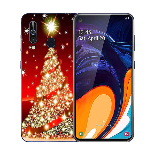 Merry Chrismas Tempered Glass Phone Case for Samsung Galaxy A60