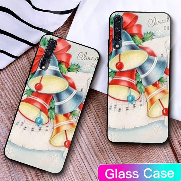 Merry Chrismas Tempered Glass Phone Case for Samsung Galaxy A50