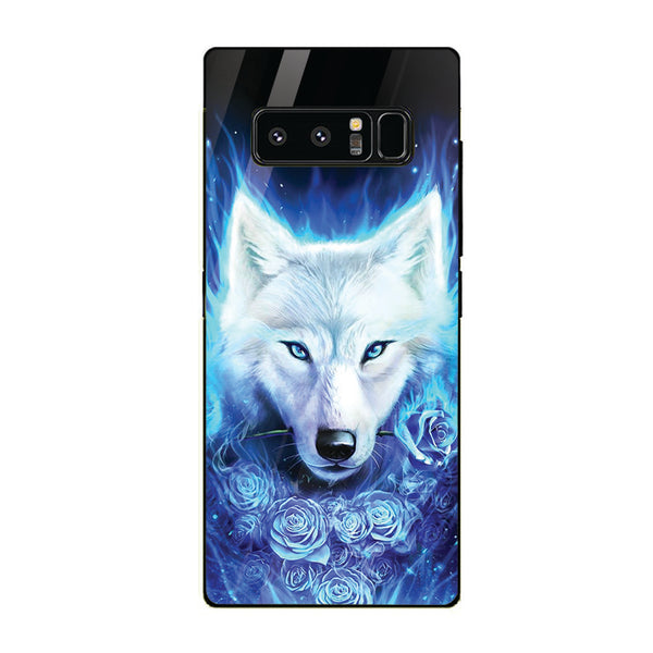 Wolf Eyes Tempered Glass Phone Case for Samsung Galaxy Note 8