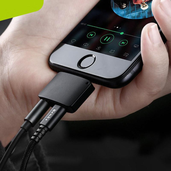 2-in-1 Lightning Charger Adapter + 3.5mm Earphone Jack Converter For iphone 7 / 7 plus