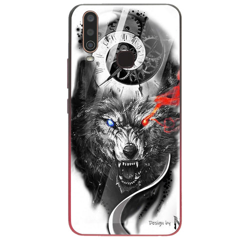 Wolf Eyes Tempered Glass Phone Case for Vivo Y17