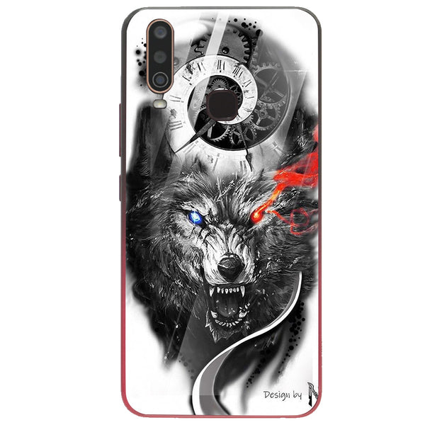 Wolf Eyes Tempered Glass Phone Case for Vivo Y15