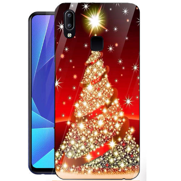 Merry Chrismas Tempered Glass Phone Case for Vivo Y91