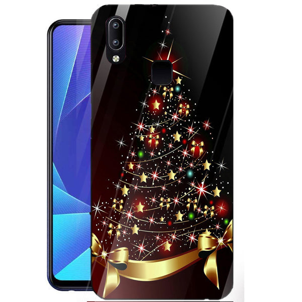 Merry Chrismas Tempered Glass Phone Case for Vivo Y91