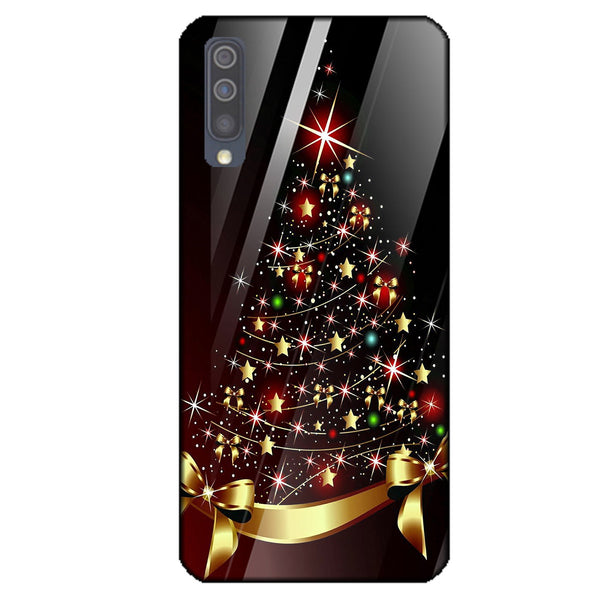 Merry Chrismas Tempered Glass Phone Case for Samsung Galaxy A50