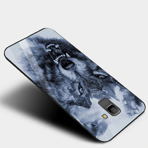 Wolf Eyes Tempered Glass Phone Case for Samsung Galaxy J6 2018