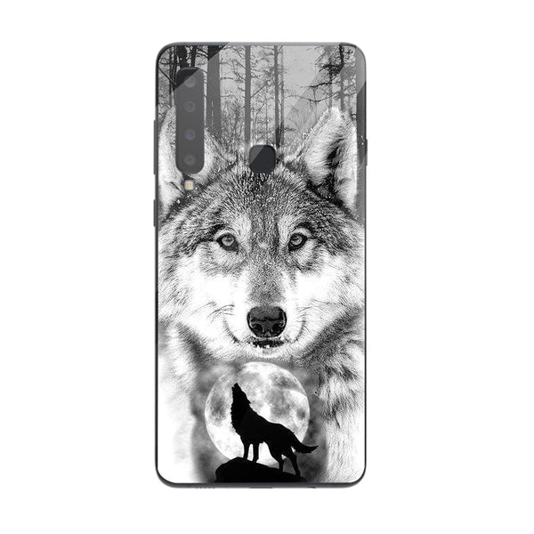 Wolf Eyes Tempered Glass Phone Case for Samsung Galaxy A9 2018