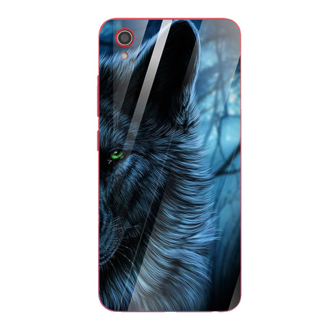 Wolf Eyes Tempered Glass Phone Case for Vivo Y91