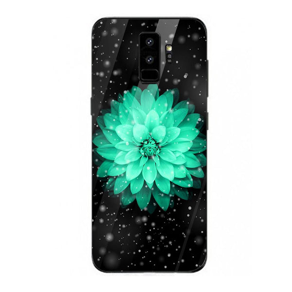 Beautiful Flowers Tempered Glass Phone Case for Samsung Galaxy S9 Plus
