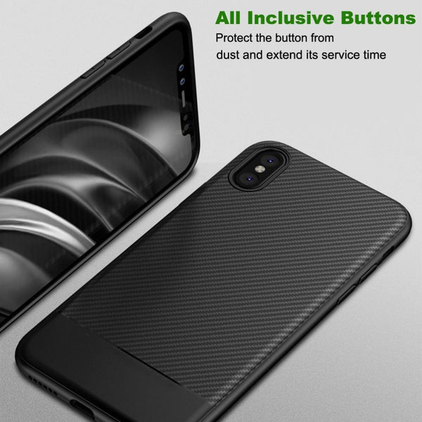 Colors For iPhone X Case Armor Soft Flexible TPU Case Cover Released 5.8 inch carbon fiber texture real hand feel
