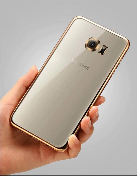 Gold Plating Soft TPU Back Cover For samsung