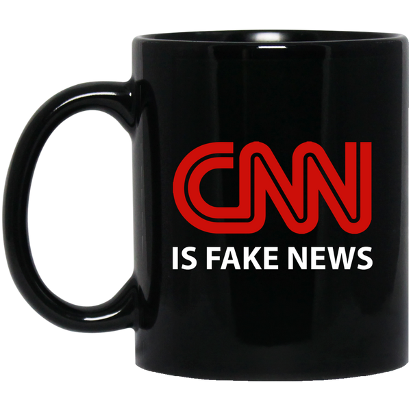 CNN IS FAKE NEWS 11 oz. Black Mug