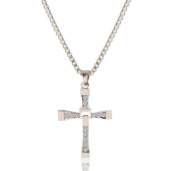 The Fast And The Furious Dominic Toretto Sliver Cross Necklaces