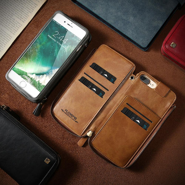 Vintage Wallet Card Holder Retro Case for iPhone