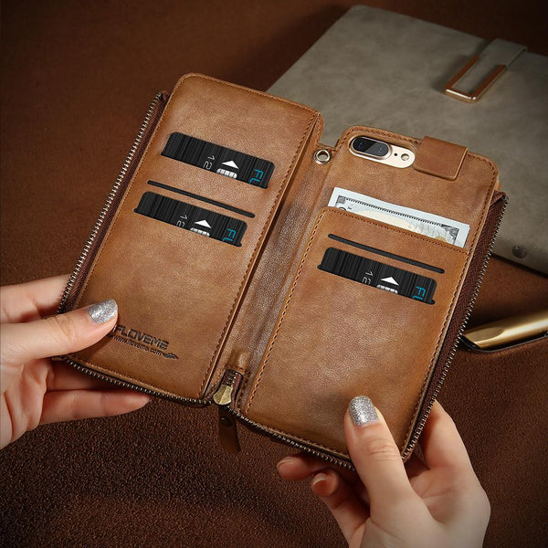 Vintage Wallet Card Holder Retro Case for iPhone