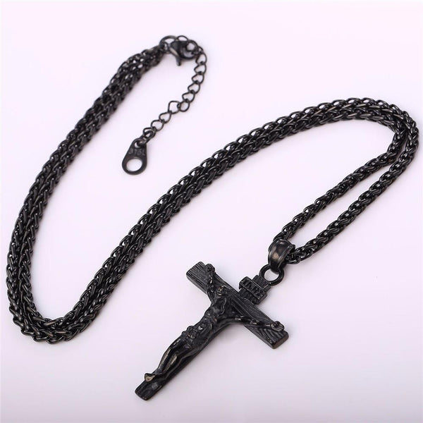Jesus Piece Necklace Stainless Steel Chain Christian