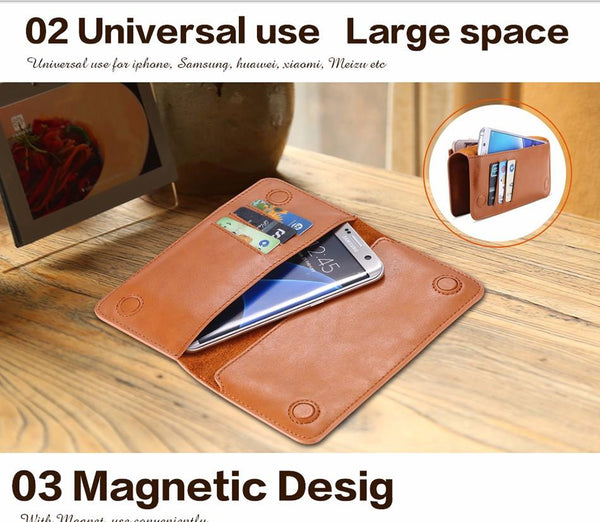 Luxury Retro Leather Wallet Under 5.5 Inch