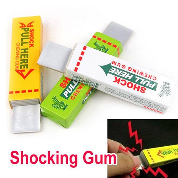 New Safety Trick Joke Toy Electric Shock Shocking Chewing Gum Funny Toy Pull Head Trick Shocking Toy Funny Gifts