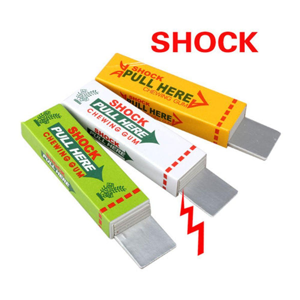 New Safety Trick Joke Toy Electric Shock Shocking Chewing Gum Funny Toy Pull Head Trick Shocking Toy Funny Gifts