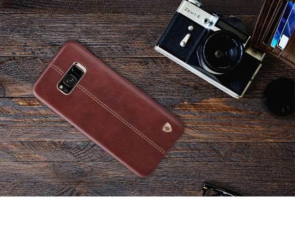 Luxury PU Leather Vintage back cover for galaxy s8 plus