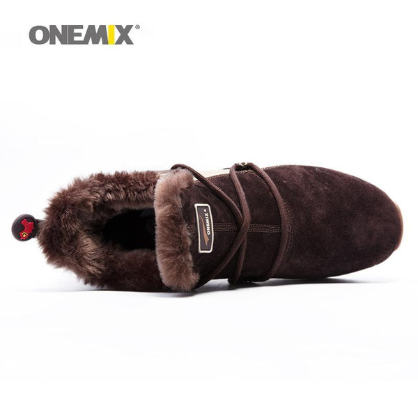 Onemix men's trekking shoes anti slip walking shoes mountain shoes comfortable warm outdoor sneakers for men walking trekking