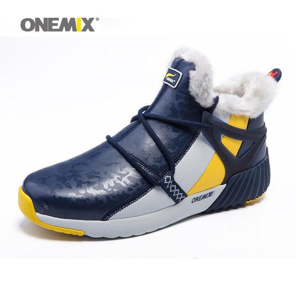 Onemix men's trekking shoes anti slip walking shoes mountain shoes comfortable warm outdoor sneakers for men walking trekking