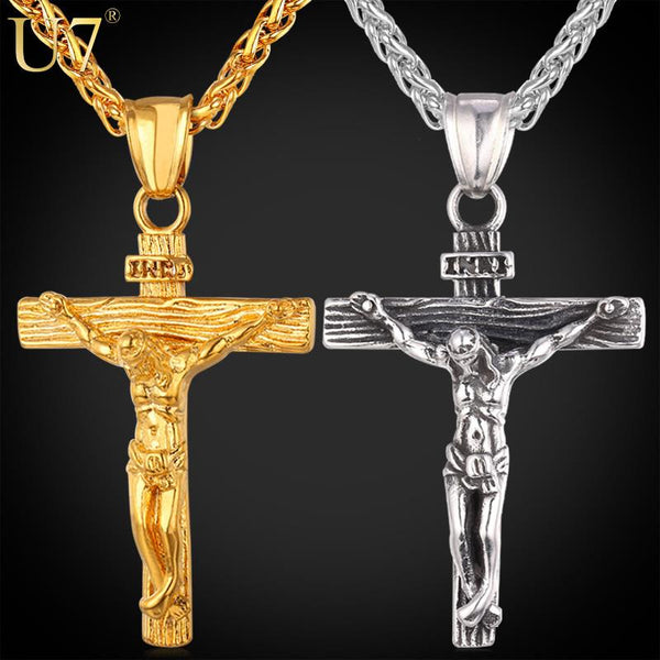 Jesus Piece Necklace Stainless Steel Chain Christian
