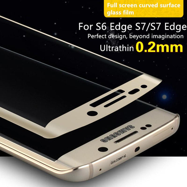 Ultra Thin 3D 0.2MM Premium Tempered Glass Screen Protector For Samsung Galaxy S6 Edge S7 Edge