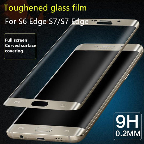 Ultra Thin 3D 0.2MM Premium Tempered Glass Screen Protector For Samsung Galaxy S6 Edge S7 Edge
