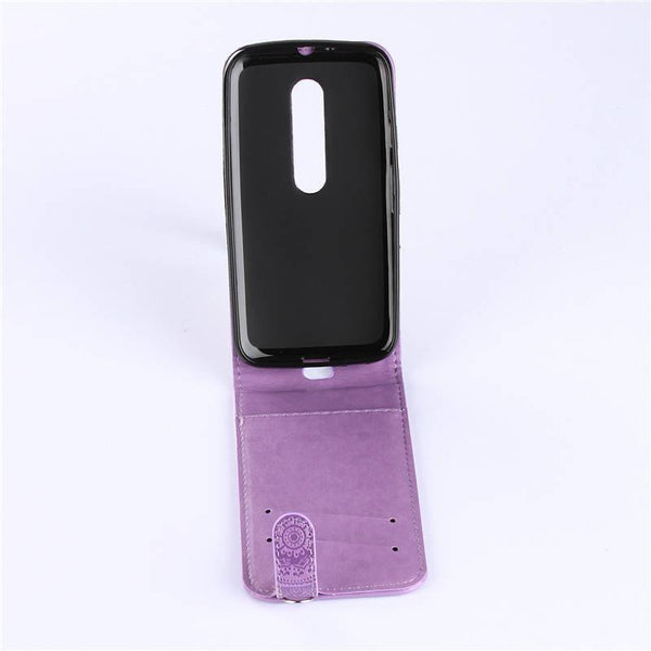 Vintage Flower Leather Phone Case For Motorola Moto G3