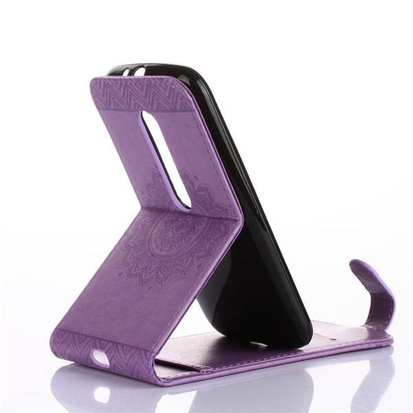 Vintage Flower Leather Phone Case For Motorola Moto G3