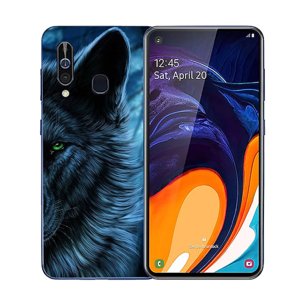 Wolf Eyes Tempered Glass Phone Case for Samsung Galaxy A60