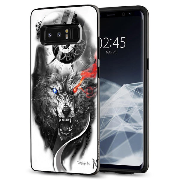 Wolf Eyes Tempered Glass Phone Case for Samsung Galaxy Note 8