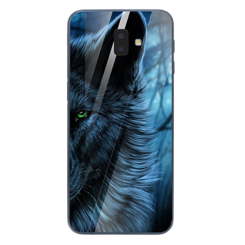 Wolf Eyes Tempered Glass Phone Case for Samsung Galaxy J6 Plus