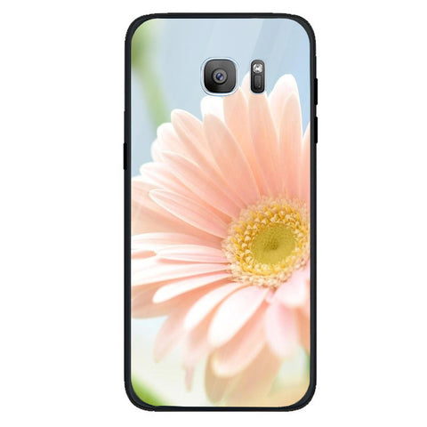 Beautiful Flowers Tempered Glass Phone Case for Samsung Galaxy S7