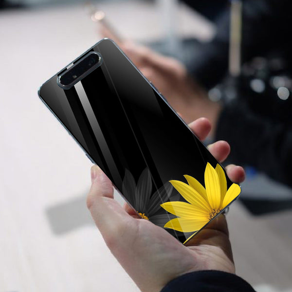 Beautiful Flowers Tempered Glass Phone Case for Samsung Galaxy A80
