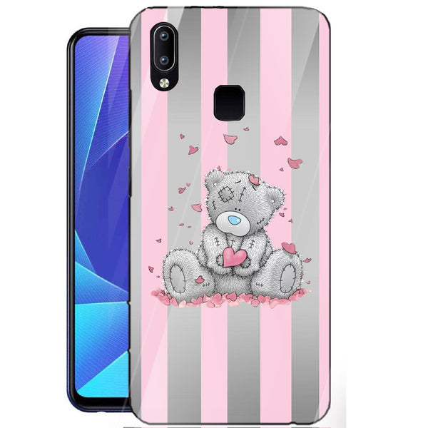 Cute Teddy Bear Tempered Glass Phone Case for Vivo Y95