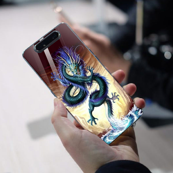 Dragon Tempered Glass Phone Case for Samsung Galaxy A80