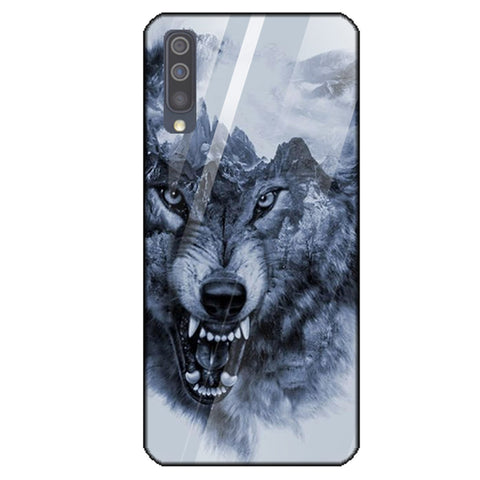 Wolf Eyes Tempered Glass Phone Case for Samsung Galaxy A50