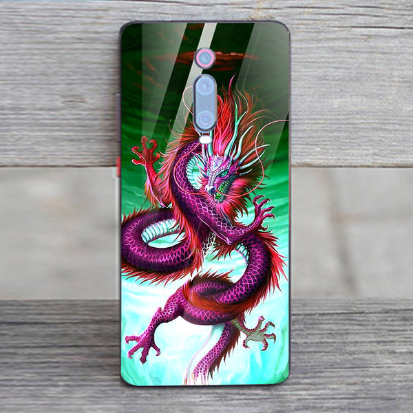 Dragon Tempered Glass Phone Case for Xiaomi Redmi K20