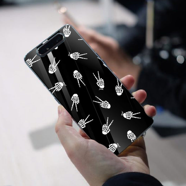 Halloween Skull Tempered Glass Phone Case for Samsung Galaxy A80