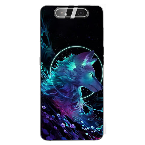 Wolf Eyes Tempered Glass Phone Case for Samsung Galaxy A80