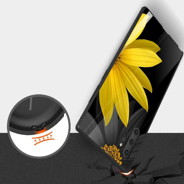 Beautiful Flowers Tempered Glass Phone Case for Samsung Galaxy Note 10 Plus