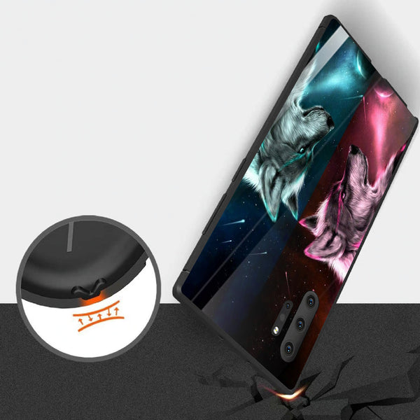 Wolf Eyes Tempered Glass Phone Case for Samsung Galaxy Note 10 Plus