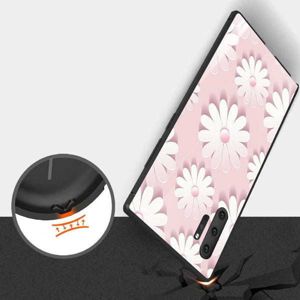 Beautiful Flowers Tempered Glass Phone Case for Samsung Galaxy Note 10 Plus