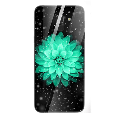 Beautiful Flowers Tempered Glass Phone Case for Samsung Galaxy J6 2018