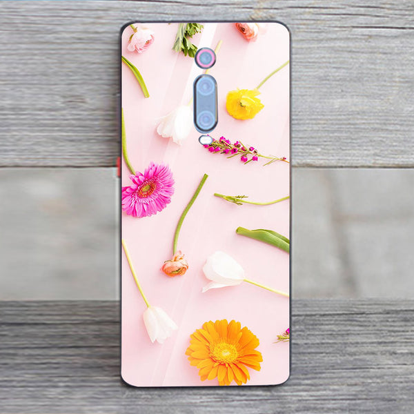 Beautiful Flowers Tempered Glass Phone Case for Xiaomi Redmi K20