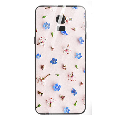 Beautiful Flowers Tempered Glass Phone Case for Samsung Galaxy J6 2018