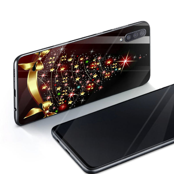 Merry Chrismas Tempered Glass Phone Case for Samsung Galaxy A70